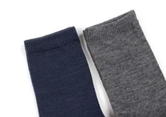 Name It ombre blue/dark grey melange strømper uld/bomuld (2-pak)